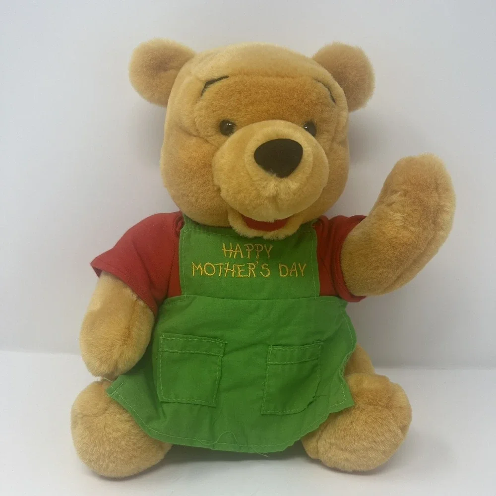 Winnie The Pooh Mother's Day‎ Special Edition Green Apron Disney Plush 12